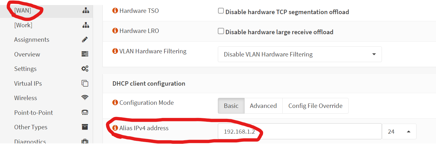 alias ipv4 address in opnsense