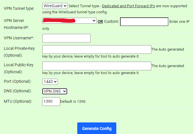 config generator