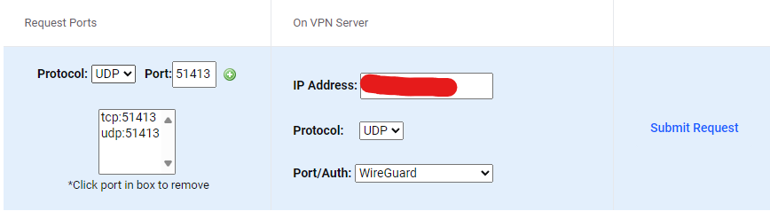port forward request