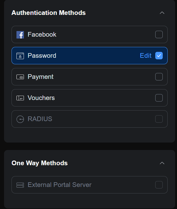 auth methods