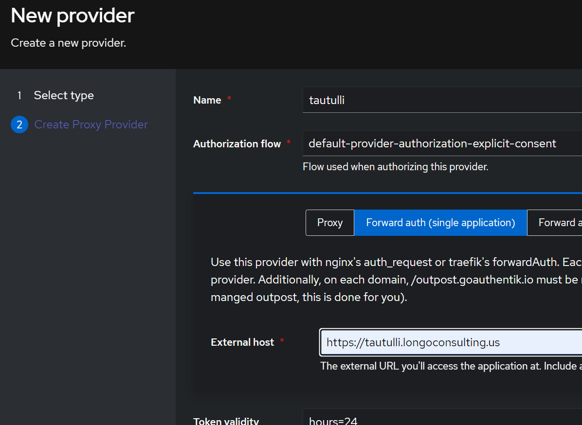 Creating a provider